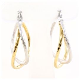 Autre Marque Orecchini a cerchio in oro 18K D'oro