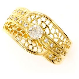 Autre Marque 18K Gelbgold Diamantring Golden