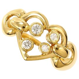 Autre Marque 18K Gelbgold-Ring mit Diamant Golden