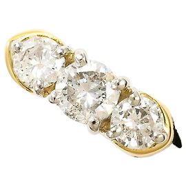 Autre Marque PT900 Platin- und 18K Gelbgold-Ring mit Diamant Golden Andere