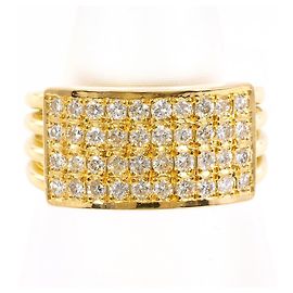 Autre Marque 18K Gelbgold-Ring mit Diamant Golden