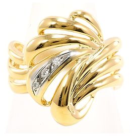 Autre Marque PT900 Platin- und 18K Gelbgold-Ring mit Diamant Golden Andere
