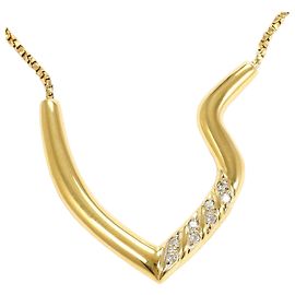 Autre Marque 18K Gelbgoldhalskette mit Diamant Golden