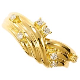 Autre Marque 18K Gelbgold-Ring mit Diamant Golden