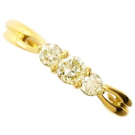 Autre Marque 18K Gelbgold Diamantring Golden Gelb