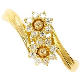 Autre Marque 18K Gelbgold Diamantring Golden