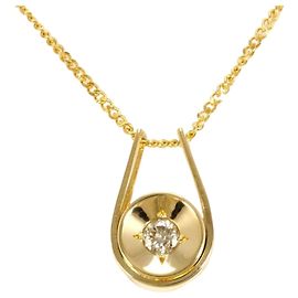 Autre Marque Collier en or jaune 18K avec diamants Doré