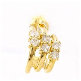 Autre Marque 18K Yellow Gold Diamond Stud Earring Golden