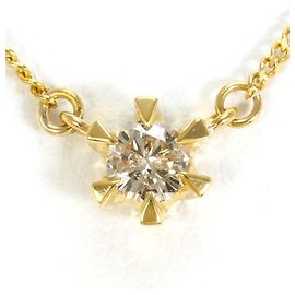 Autre Marque 18K Gelbgoldhalskette mit braunem Diamanten Golden