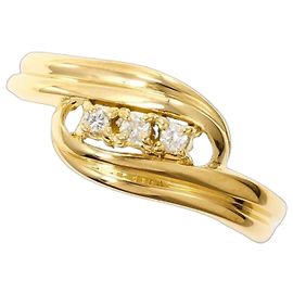 Autre Marque 18K Gelbgold-Ring mit Diamant Golden