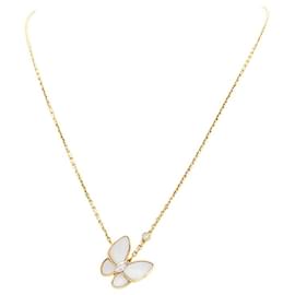 Van Cleef & Arpels necklace, "Deux Papillons", rose gold, mother of pearl, diamonds. Other