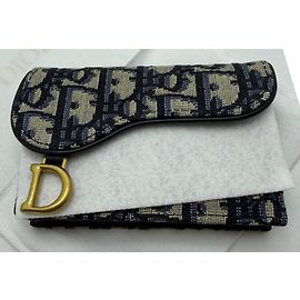 Dior Oblique Blue Canvas Wallet Blue Monogram