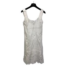 Givenchy Kleid aus weißer Spitze und Seide Weiß