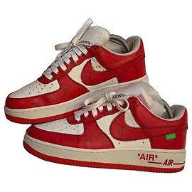 Louis Vuitton x Nike Air Force 1 '07 Baskets Blanc Rouge