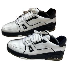 Louis Vuitton LV Trainer Ténis Branco e Preto Preto Branco