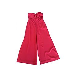 Guess Red Strapless Bustier Jumpsuit with Bow Red