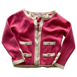 Chanel Strickjacke in Rosa und Creme Pink Roh