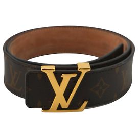 Louis Vuitton LV Initiales 40 mm Gürtel aus Monogram Canvas 85/34 Braun