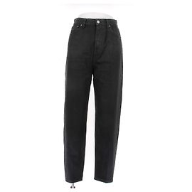 Totême Schwarze Beschichtete Jeans Gerade Schwarz