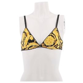 Sujetador triangle Versace estampado Barocco amarillo Amarillo