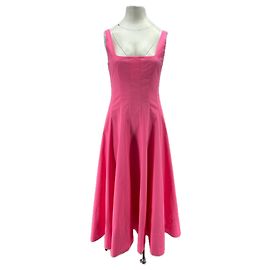 Staud Vestido largo rosa 'Wells' de algodón Rosa
