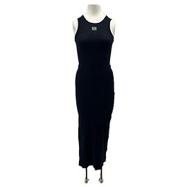 Loewe Trägerkleid aus schwarzer Baumwolle Schwarz
