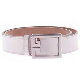 Ceinture Givenchy 4G en cuir blanc Blanc