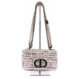 Dior Bolsa de mão "Caro" em tweed branco Branco