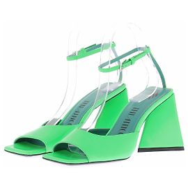 Attico Green patent leather sandals Green