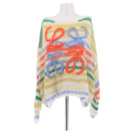 Loewe Pulôver de malha grossa multicolorido Multicor
