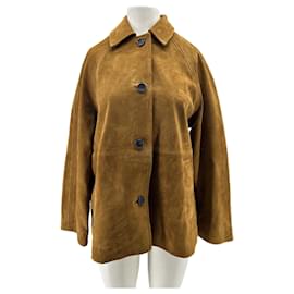 Massimo Dutti Wildlederjacke Camel Kamel