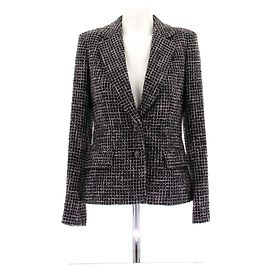 Chanel Giacca in tweed rosa e nera Nero