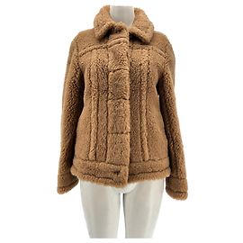 Max Mara Veste marron en fourrure Marron