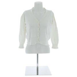 Prada Cardigan weiß aus Baumwolle Größe 40 Weiß