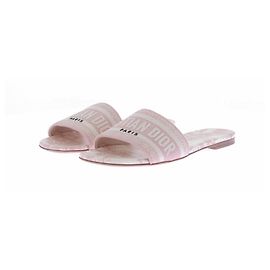 Dior Mule "Dway" in tela rosa Rosa