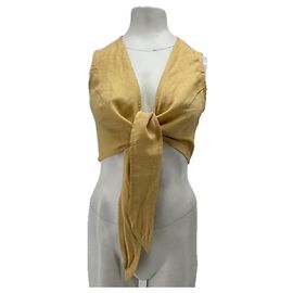 Top de lino amarillo Faithfull the Brand Amarillo
