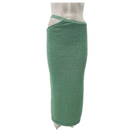 Falda de punto de algodón verde Cult Gaia Verde