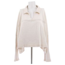 Loewe Pull crème en cachemire et coton Beige