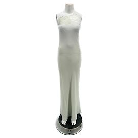 Faithfull the Brand Vestido largo de seda "Biarritz" Verde