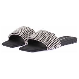 Alexander Wang Schwarze Sandalen mit Strass Schwarz