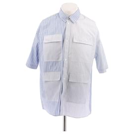 Autre Marque Camicia bicolore a maniche corte Blu