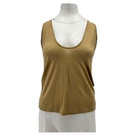 Autre Marque Ärmelloses Baumwoll-Top "Albia" Beige