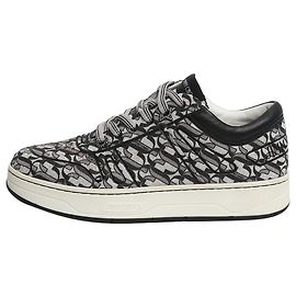 Jimmy Choo Monogram Glitter-Sneaker Silber und Schwarz - Größe EU 38.5 Silber