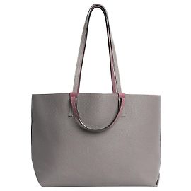 Moynat Grey leather tote bag Grey
