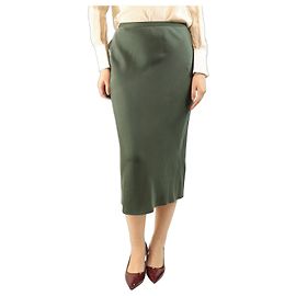 Anine Bing Jupe midi en soie verte - taille M Vert