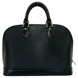 Bolsa Louis Vuitton Alma em couro Epi Preto