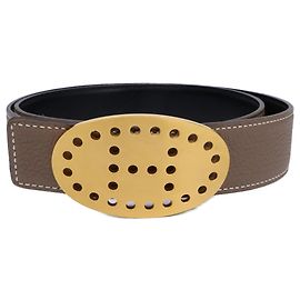 Hermès HERMES Evelyne Reversible Belt Black
