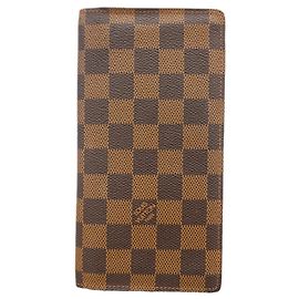 Louis Vuitton Damier Portefeuille Brazza Long Wallet Damier ebene