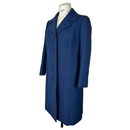 Abrigo de lana Max Mara Vintage Azul