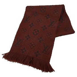 Sciarpa Louis Vuitton Monogram Echarpe Logomania Marrone Nero Rosso